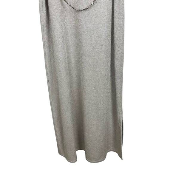 Vintage 90’s Scoop Neck Slip Midi Belted Chain Silver Dress Size 8 by K Studio - Picture 8 of 16